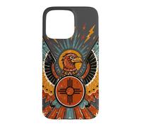 Carcasa para iPhone 15 Pro MAX Thunderbird Nativo Americano Mitología Southwest Bird Zia