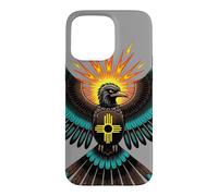 Carcasa para iPhone 15 Pro MAX Thunderbird Nativo Americano Mitología Southwest Bird Zia