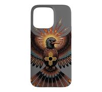 Carcasa para iPhone 15 Pro MAX Thunderbird Nativo Americano Mitología Southwest Bird Zia