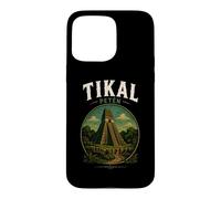 Carcasa para iPhone 15 Pro MAX Tikal Guatemala Chapín Antigua Maya Retro Guate Quetzal 502