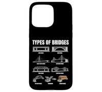 Carcasa para iPhone 15 Pro MAX Tipos De Puentes Gráfico Ingeniería Civil Arquitectura