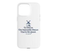 Carcasa para iPhone 15 Pro MAX To Dream The Impossible Dream Windmill Estampado Azul Marino