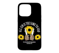 Carcasa para iPhone 15 Pro MAX Todo Pecado Es Igual Ante Dios Diseño de Girasol