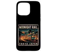 Carcasa para iPhone 15 Pro MAX Tokio Japón Midnight Train Vintage Rail Otaku Fan Souvenir