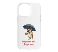 Carcasa para iPhone 15 Pro MAX Tráelo a casa Muchachos Bulldog británico Bebiendo Cerveza