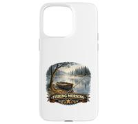 Carcasa para iPhone 15 Pro MAX Tranquilo Lakeside Angler Amanecer Escape Wilderness