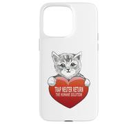 Carcasa para iPhone 15 Pro MAX Trap Neuter Return (TNR) The Humane Solution, corazón de Gato, Amor