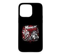 Carcasa para iPhone 15 Pro MAX Travesuras iluminadas por la Luna Kitsune Tanuki Yokai japonés