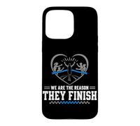 Carcasa para iPhone 15 Pro MAX Triatlón Support Crew Swim Bike Run Race Day Support