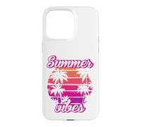 Carcasa para iPhone 15 Pro MAX Tropical Vibes Beach Sunset Palms Retro Summer Energy