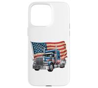 Carcasa para iPhone 15 Pro MAX Truck Driver Trucker Camiseta Hombre Papá Big Rig American