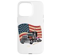 Carcasa para iPhone 15 Pro MAX Truck Driver Trucker Camiseta Hombre Papá Big Rig American