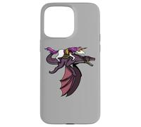 Carcasa para iPhone 15 Pro MAX Unicornio Monta Dragón Divertido Fantasía Mítico Niños Niñas
