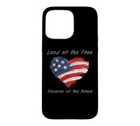 Carcasa para iPhone 15 Pro MAX USA Corazón - Land of The Free Because of The Brave