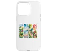 Carcasa para iPhone 15 Pro MAX Verano al Aire Libre Acuarela escenas Granja Playa Parque