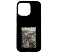 Carcasa para iPhone 15 Pro MAX Viaje Vintage Divertido para Amantes de los Gatos en Lake District