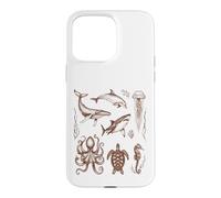 Carcasa para iPhone 15 Pro MAX Vida Marina Criaturas oceánicas Historia Natural