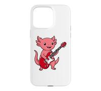 Carcasa para iPhone 15 Pro MAX Vintage Axolotl Punk Music Playing Guitar