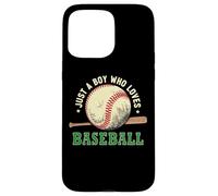 Carcasa para iPhone 15 Pro MAX Vintage Baseball Lover, Just A Boy Who Loves Baseball
