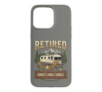 Carcasa para iPhone 15 Pro MAX Vintage Retired RV Camping Camper Fishing Outdoors