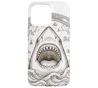 Carcasa para iPhone 15 Pro MAX Vintage Shark Compass Ocean Explorer - Mapa náutico