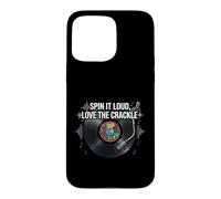 Carcasa para iPhone 15 Pro MAX Vinyl Record Collector Spin It Loud Love The Crackle