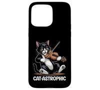 Carcasa para iPhone 15 Pro MAX Violín Gato Música Clásica Violinista Gatito Violinista