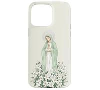 Carcasa para iPhone 15 Pro MAX Virgen María Lily Devocional Católico