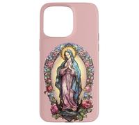 Carcasa para iPhone 15 Pro MAX Virgin Mary Blessed Christian Women Mexican Religious Art