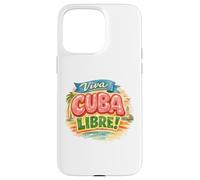 Carcasa para iPhone 15 Pro MAX Viva Cuba Libre Diseño Retro Vintage Tipografía Cubana