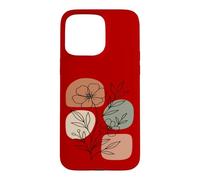 Carcasa para iPhone 15 Pro MAX Wildflower Line Art Abstract Botanical Mid Century