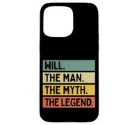 Carcasa para iPhone 15 Pro MAX Will The Man The Myth The Legend - Cita Personalizada Divertida