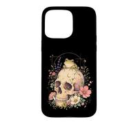 Carcasa para iPhone 15 Pro MAX Witchy Cottagecore Skull Flowers Frog Goblincore Estética