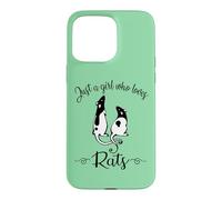 Carcasa para iPhone 15 Pro MAX Womens Kids Cute Funny Girl Who Loves Pet Rats Lover