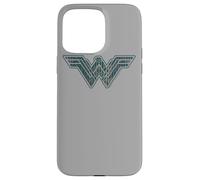 Carcasa para iPhone 15 Pro MAX Wonder Woman Movie Blue and Gold Geometric Pattern Logo