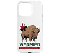 Carcasa para iPhone 15 Pro MAX Wyoming Cowboy State Buffalo - Camiseta Vintage