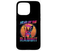 Carcasa para iPhone 15 Pro MAX Year of The Rabbit Retro Vintage 80s Funny Bunny Lover