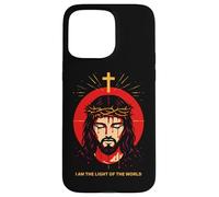 Carcasa para iPhone 15 Pro MAX Yo Soy La Luz del Mundo Juan 8:12 Jesús Versículo Bíblico Arte