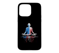 Carcasa para iPhone 15 Pro MAX Yoga Yogi Mediación Zen Bandera Americana USA Drip Graffiti
