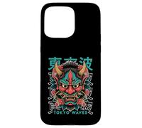 Carcasa para iPhone 15 Pro MAX Yokai Oni Máscara Facial Diablo Demonio Japonés Tatuaje Máscara Oni
