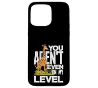 Carcasa para iPhone 15 Pro MAX You Arent Even On My Level Funny Tall Giraffe Juego de Palabras sarcástico