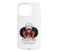 Carcasa para iPhone 15 Pro MAX Zodiac Cancer Inspired Afro Women White Grey Cap Black Girl