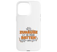 Carcasa para iPhone 15 Pro MAX Zuhause ist wo Meine Ratten Sind Rattenliebhaber