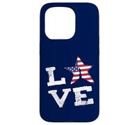 Carcasa para iPhone 15 Pro Me Encanta la Bandera de la Libertad de EE. UU., Que Dice Que es una au Pair Orgullosa Patriota