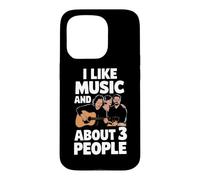 Carcasa para iPhone 15 Pro Me Gusta la música y sobre 3 Personas Letras de Canciones Fan