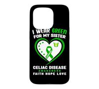 Carcasa para iPhone 15 Pro Me Pongo Verde para mi Hermana Concientización sobre la Enfermedad celíaca