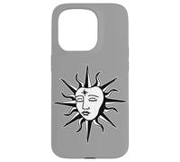 Carcasa para iPhone 15 Pro Meditación Sol Astrología Tarot Blackwork Minimal