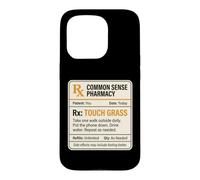 Carcasa para iPhone 15 Pro Meme Divertido de Touch Grass Prescription RX Go Outside Care