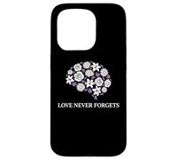 Carcasa para iPhone 15 Pro Memory Care, partidario de la concienciación sobre el Alzheimer Love Never Forgets
