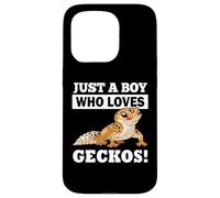 Carcasa para iPhone 15 Pro Mens Reptile Boy Who Loves Leopard Geckos Lover